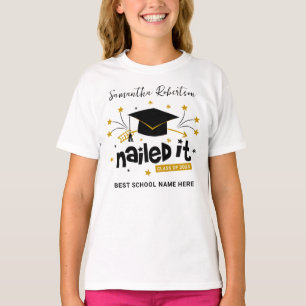Cute Grad 2023 Nöjde det Personlig Studenten T Shirt