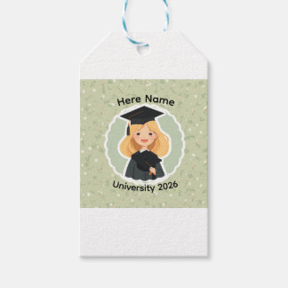 Cute Graduation Girl ,Class of 2026 Custom Name  Presentetikett