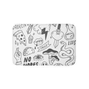 Cute Graffiti: Doodle Art Set. Badrumsmatta