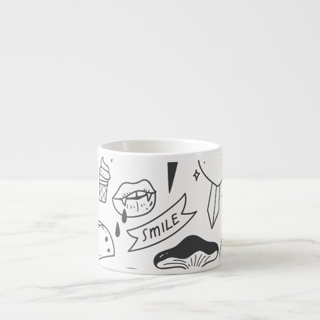 Cute Graffiti: Doodle Art Set. Espressomugg (Framsidan)