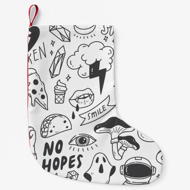 Cute Graffiti: Doodle Art Set. Liten Julstrumpa (Framsidan)