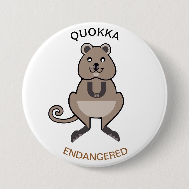 Cute-grafik - QUOKKA - Marsupial - natur Knapp (Framsida)