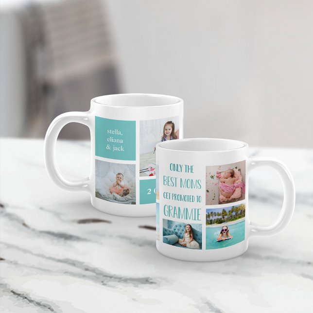 Cute Grammie Grandchildren Photo Collage Kaffemugg (Skapare uppladdad)
