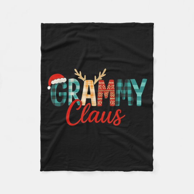 Cute Grammy Claus Christmas For Grandma Santa Hat  Fleecefilt (Framsidan)