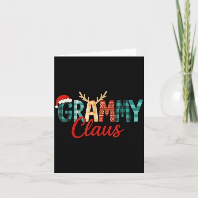 Cute Grammy Claus Christmas For Grandma Santa Hat  Kort (Framsida)