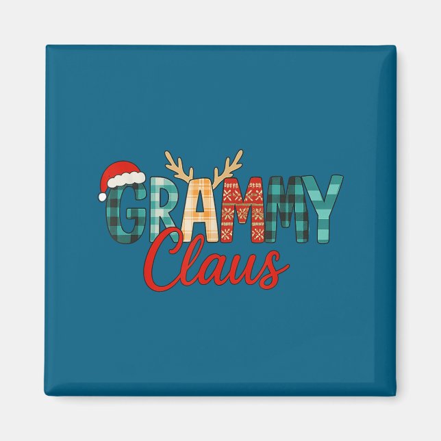 Cute Grammy Claus Christmas For Grandma Santa Hat  Magnet (Framsidan)