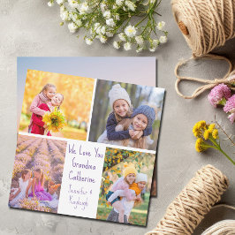 Cute Grandaughters Photos Anpassningsbar Grandma B Kort