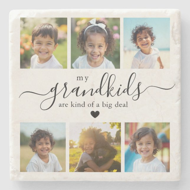 Cute Grandkids Photo Collage for Grandma Stenunderlägg (Framsidan)