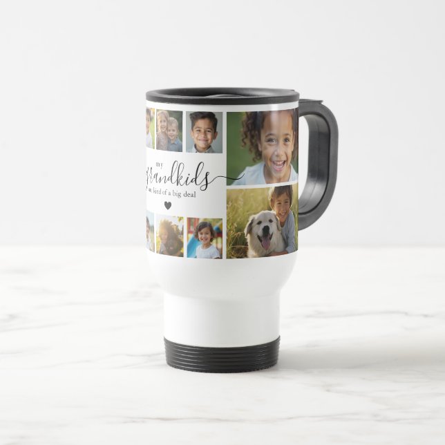 Cute Grandkids Photo Collage for Grandmother Resemugg (Framsida höger)