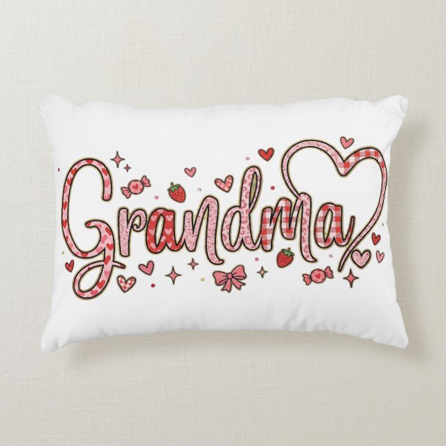 Cute Grandma Accent Pillow Prydnadskudde (Framsidan)