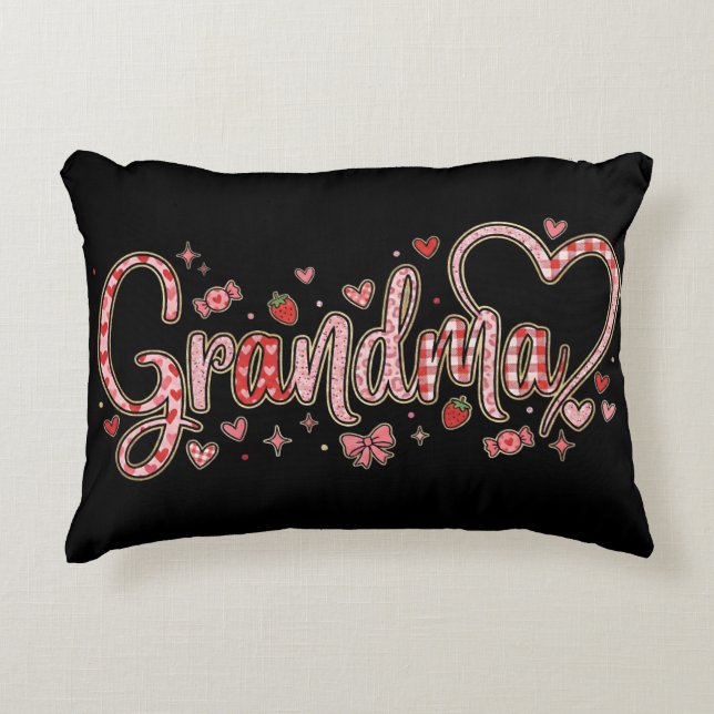 Cute Grandma Accent Pillow Prydnadskudde (Framsidan)