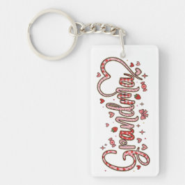 Cute Grandma Acrylic Keychain Nyckelring