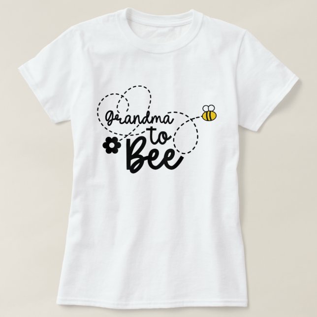 Cute Grandma bee ord art T Shirt (Design framsida)