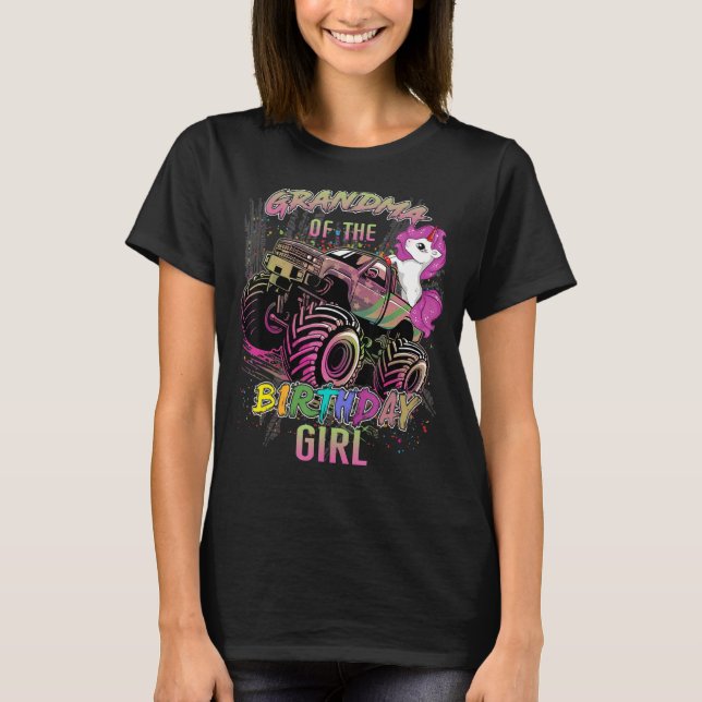 Cute Grandma från en Lastbil-flicka T Shirt (Framsida)