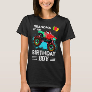 Cute Grandma från en monster Lastbil Birthday Boy  T Shirt