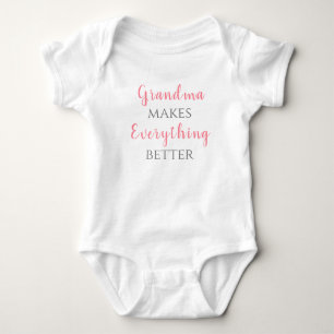 Cute Grandma gör allt bättre Rosa och Grått T Shirt
