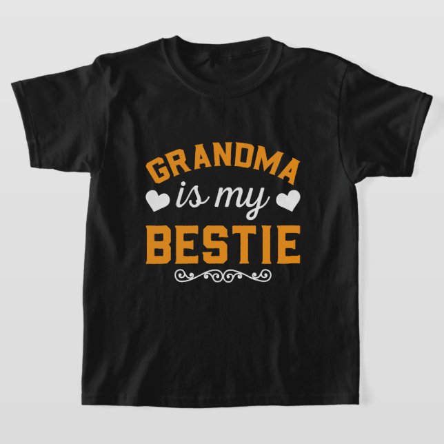 Cute Grandma Granddotter ord art bestie T Shirt (Laydown)