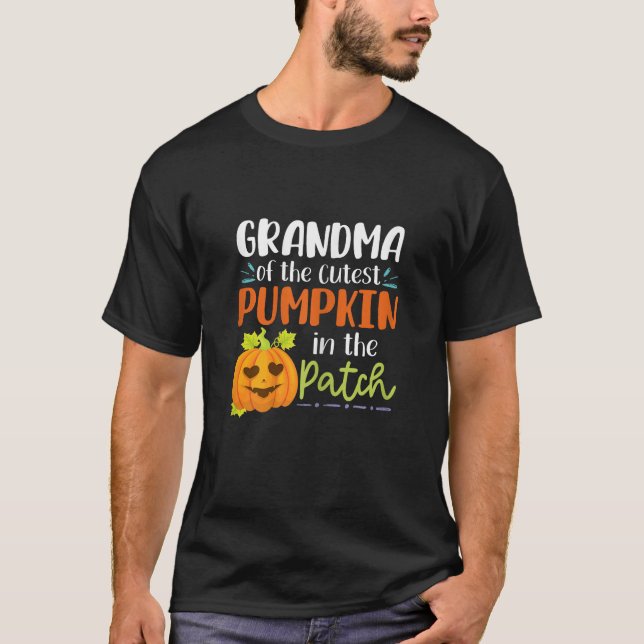 Cute Grandma Of The Cutest Pumpkin In The Patch Ha T Shirt (Framsida)