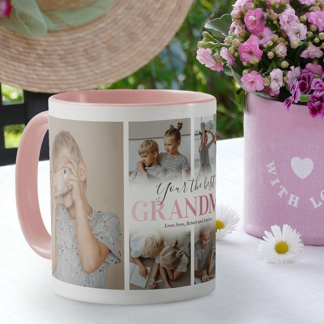 Cute Grandma Photo Collage Mugg (Skapare uppladdad)