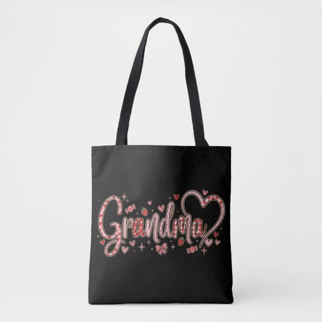 Cute Grandma Tote Tygkasse (Framsida)