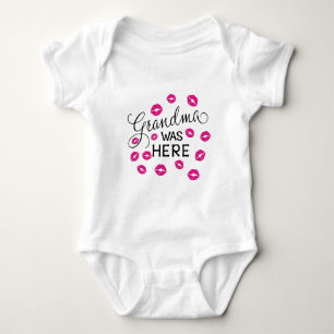 Cute Grandma var här Baby Bodykostym T Shirt