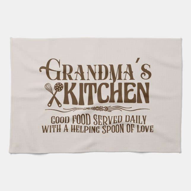 Cute Grandma's kitchen word art  Kökshandduk (Horisontell)