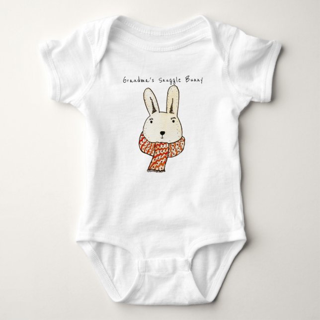 Cute Grandmas Snuggle Bunny Baby Bodykostym T Shirt (Framsida)