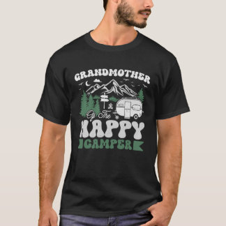 Cute Grandmother Of The Happy Camper Camping Trip T Shirt