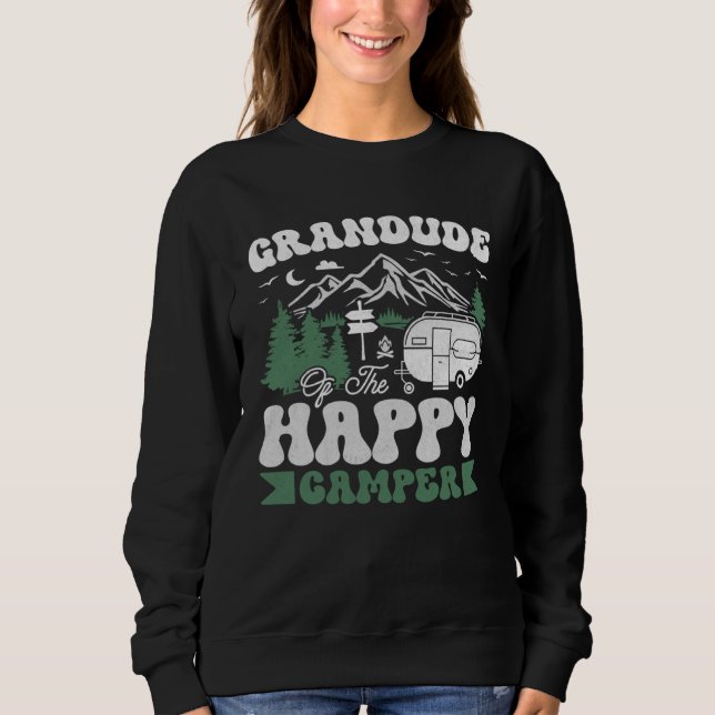 Cute Grandude Of The Happy Camper Camping Trip T Shirt (Framsida)