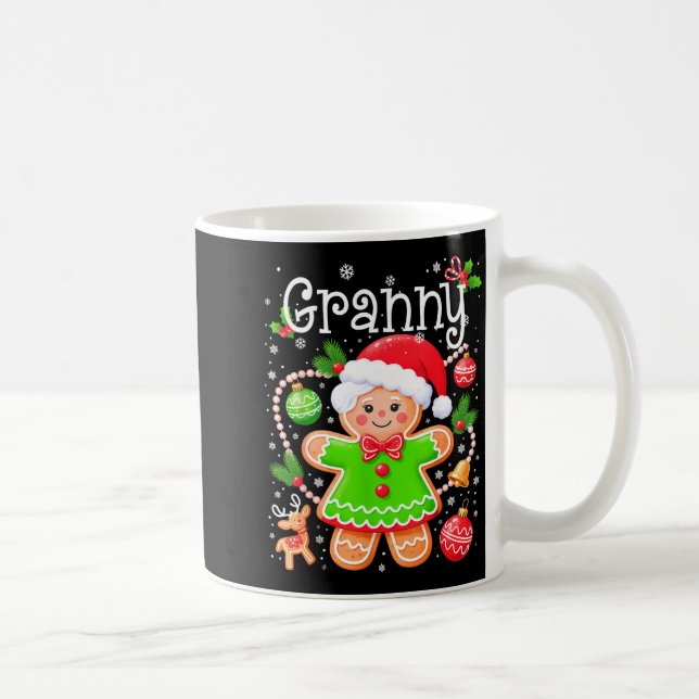 Cute Granny Gingerbread Family Matching Christmas  Kaffemugg (Höger)
