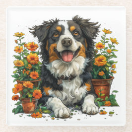 Cute Gräns Collie in Flowers
