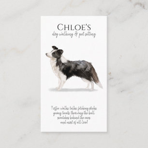 Cute Gräns Collie Pet Sitter Dog Walker Visitkort
