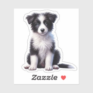 Cute Gräns Collie Puppy Klistermärken
