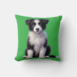 Cute Gräns Collie Puppy Kudde