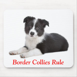 Cute Gräns Collies Rule Puppy Hund Mousepad Musmatta