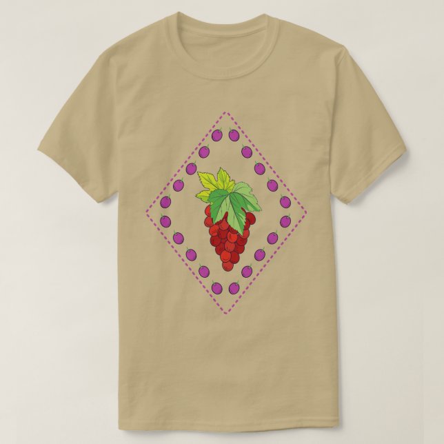 Cute Grape Frimärke 1 T Shirt (Design framsida)