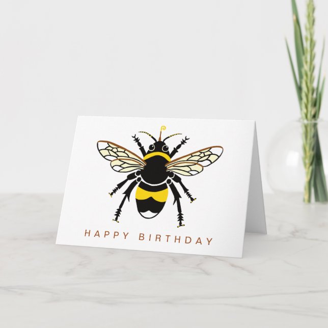 Cute Graphic BEE-Wildlife - Nature Kort (Framsida)