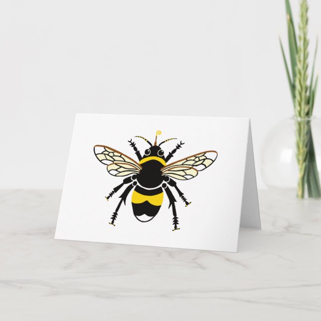 Cute Graphic BEE-Wildlife - Nature Kort (Framsida)