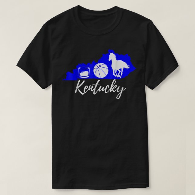 Cute Graphic Bourbon Basketball Horse Kentucky T-S T Shirt (Design framsida)