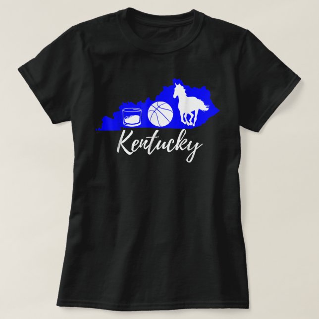 Cute Graphic Bourbon Basketball Horse Kentucky T-S T Shirt (Design framsida)
