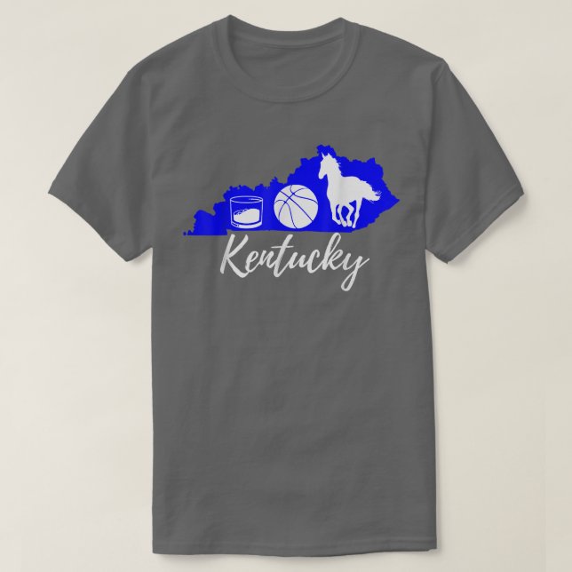 Cute Graphic Bourbon Basketball Horse Kentucky  T Shirt (Design framsida)