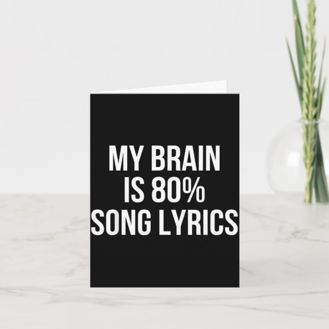 Cute Graphic Design Quote For Music Lover Cool  Kort (Framsida)
