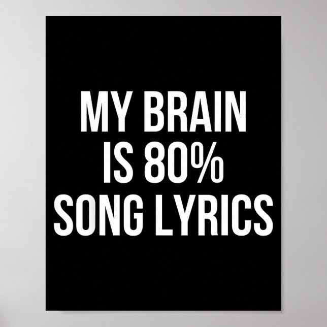 Cute Graphic Design Quote For Music Lover Cool  Poster (Framsidan)