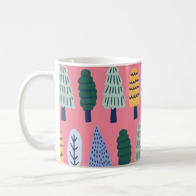 Cute gräs träd: Barnens mönster. Kaffemugg (Vänster)