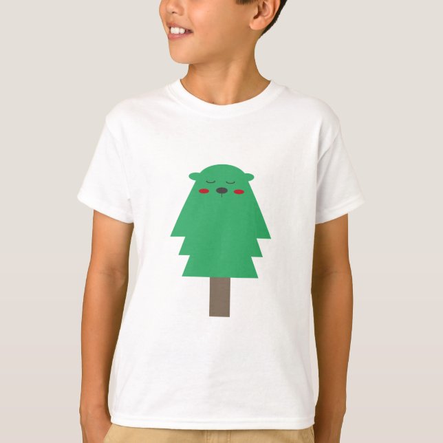Cute Gräs Träd T Shirt (Framsida)