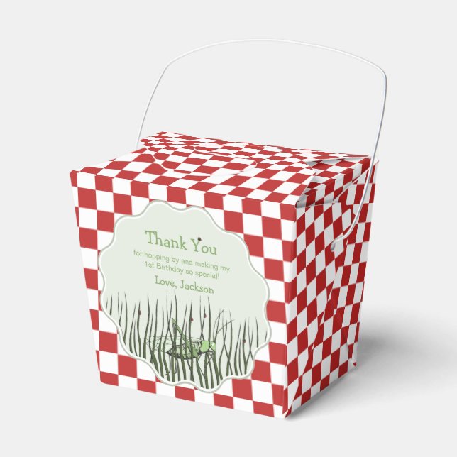 Cute Grashopper Kryp Birthday Tack Presentaskar (Framsidan Sidan)