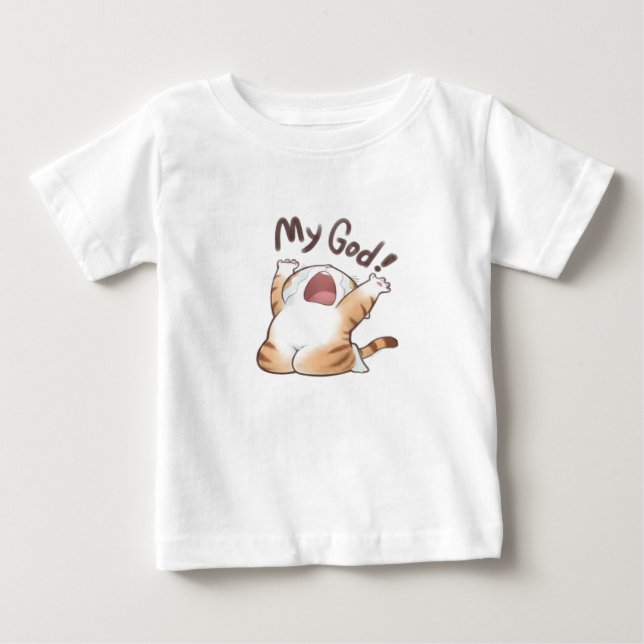 Cute Gråter Cat Meme Funny T-Shirt (Framsida)