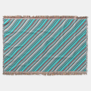 Cute grått aqua aztec mönster filt