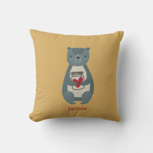 Cute Grått Bear Kudde