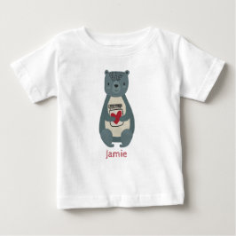 Cute Grått Bear T Shirt